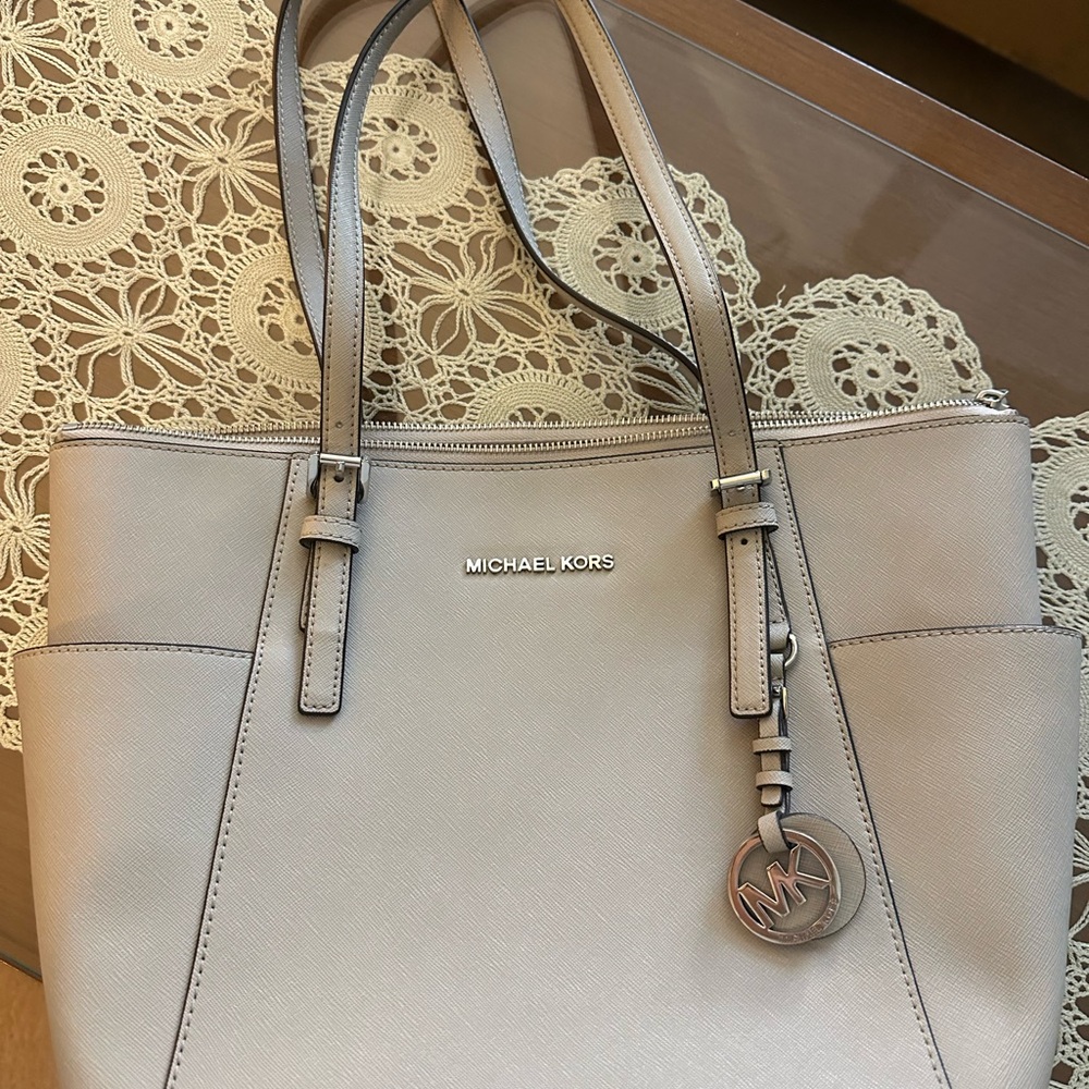 Michael Kors Taupe Leather Tote